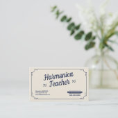 Harmonica Teacher - Vintage 名刺 (スタンド正面)