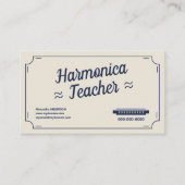 Harmonica Teacher - Vintage 名刺 (正面)