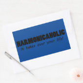 Harmonicaholic Life Rectangularステッカー 長方形シール (封筒)