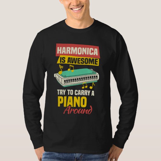Harmonicist Mouth Organ & French Harp Harmonica Pl Tシャツ (正面)