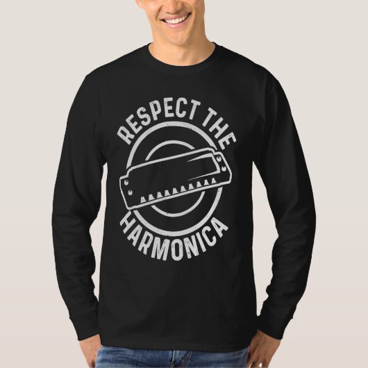 Harmonicist Respect The Harmonica Tシャツ (正面)