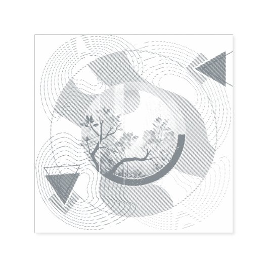 Harmonious Orange Blossom Circles セルフインキングスタンプ (デザイン)