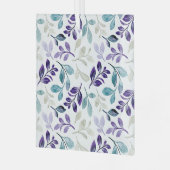  Harmonious Watercolor Leaves Design  ガラスオーナメント (正面左)