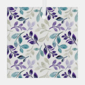  Harmonious Watercolor Leaves Design  ガラスオーナメント (裏面)