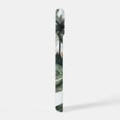 Harmonische Stadt-Silhouette in Braun mit Pflanzen iPhone 15ケース (右側面)