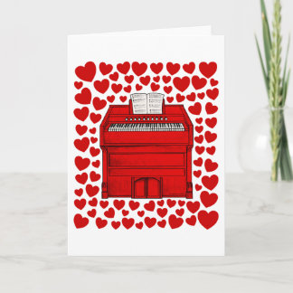Harmonium With Hearts Valentines Anniversary Card シーズンカード