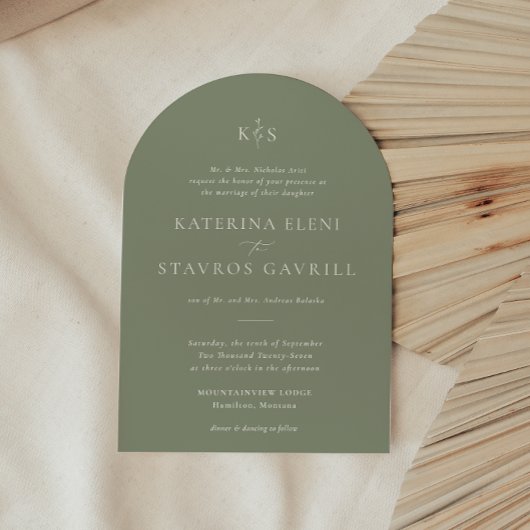HARMONY | サググリーン ウェディング招待状 招待状
