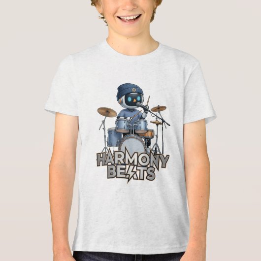 Harmony Beats – Zedoura ドラマー トライブレンドTシャツ (正面)