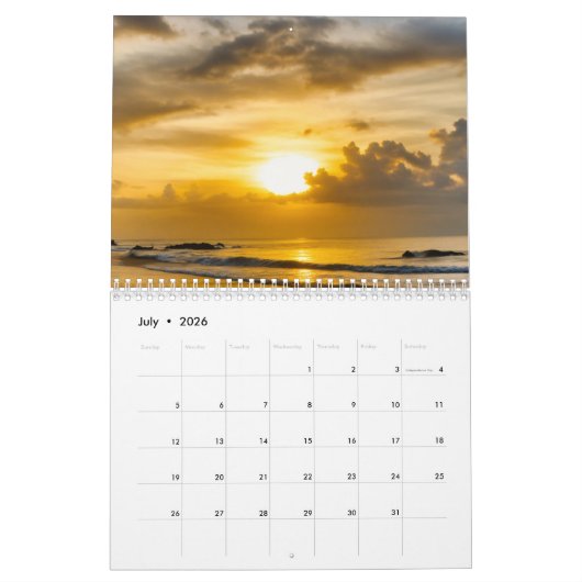 Harmony Calendar – Customized with Nature & Peace カレンダー (7月 2026)