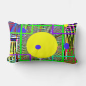 Harmony Geometry — Vibrant Folk-Art Watercolor ランバークッション (正面)