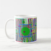 Harmony Geometry — Vibrant Watercolor Elegance コーヒーマグカップ (左)