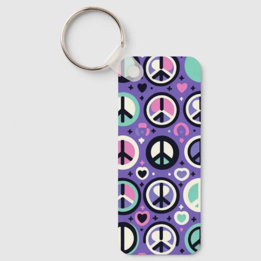 Harmony Hues A Peaceful Pattern / Tons de Harmonia キーホルダー (正面)