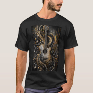 Harmony in Fragments | 3D マイクロモザイクギター Tシャツ