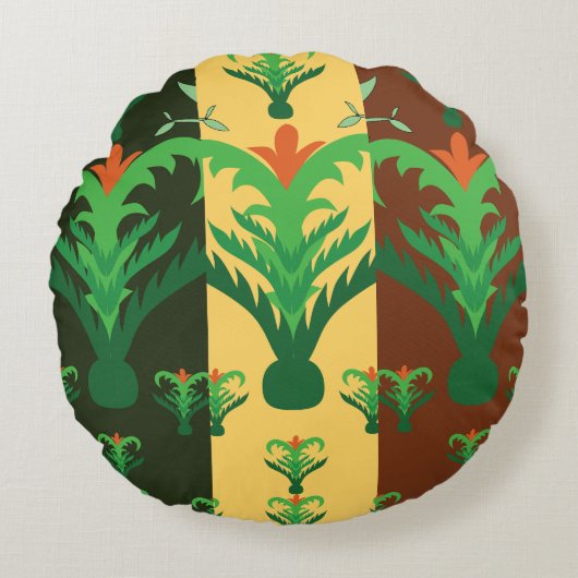 Harmony Line Pattern Decorative Throw Pillow – Bal ラウンドクッション (正面)