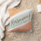 Harmony Pale Terracotta Stripe Throw Pillow クッション (ブランケット)