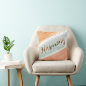 Harmony Pale Terracotta Stripe Throw Pillow クッション (椅子)