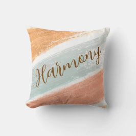 Harmony Pale Terracotta Stripe Throw Pillow クッション
