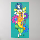 "Harmony" Rainbow Flower Child Fairy Poster ポスター (正面)