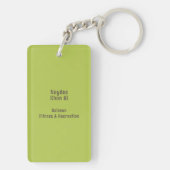 Harmony Stripes Lines Brown Yellow Green キーホルダー (裏面)
