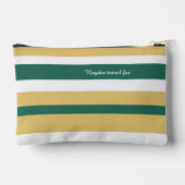 Harmony Stripes Lines Green Gold White アクセサリーポーチ (裏面)