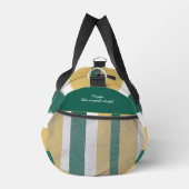 Harmony Stripes Lines Green Gold White ダッフルバッグ (右)