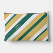 Harmony Stripes Lines Green Gold White (d) アクセサリーポーチ (裏面)