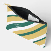 Harmony Stripes Lines Green Gold White (d) アクセサリーポーチ (見開き)