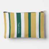 Harmony Stripes Lines Green Gold White (v) アクセサリーポーチ (裏面)