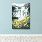Harmony Waterfall Landscape Canvas Print  キャンバスプリント (インサイチュ (ウッドフロア))