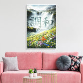 Harmony Waterfall Landscape Canvas Print  キャンバスプリント (インサイチュ (リビング))