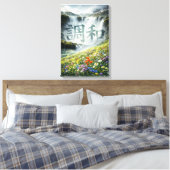 Harmony Waterfall Landscape Canvas Print  キャンバスプリント (インサイチュ (寝室))