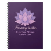 Harmony Within Lotus Mandala Personalized ノートブック (正面)