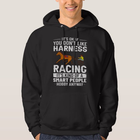 Harness Racing Horse Race Track Racer Trotting Hor パーカ (正面)
