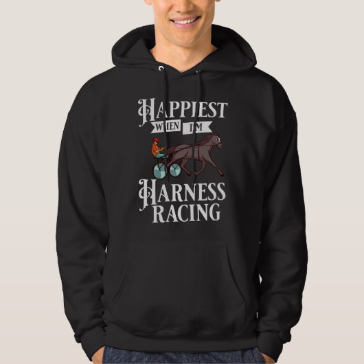 Harness Racing Horse Race Track Racer Trotting Hor パーカ (正面)