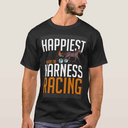 Harness Racing Horse Race Track Racer Trotting Hor Tシャツ (正面)