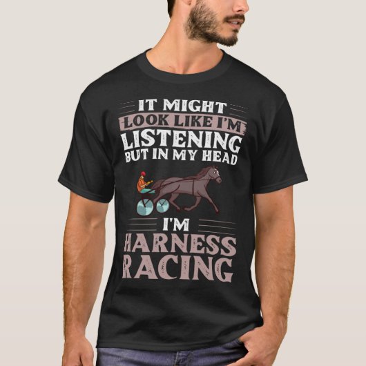 Harness Racing Horse Race Track Racer Trotting Hor Tシャツ (正面)