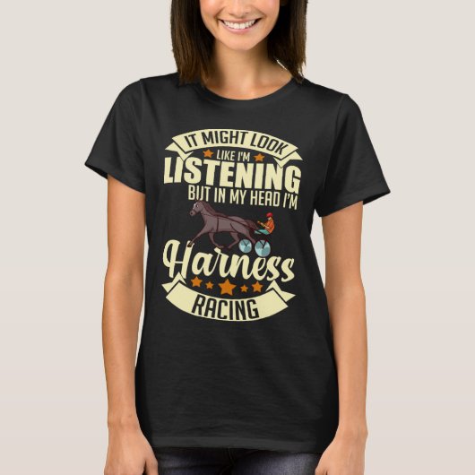 Harness Racing Horse Race Track Racer Trotting Hor Tシャツ (正面)