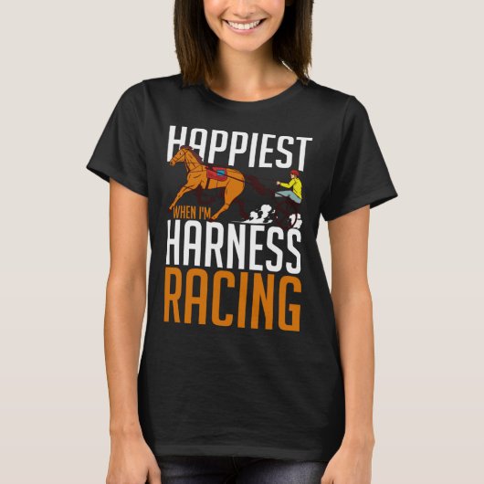 Harness Racing Horse Race Track Racer Trotting Hor Tシャツ (正面)