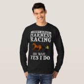 Harness Racing Horse Race Track Racer Trotting Hor Tシャツ (正面フル)