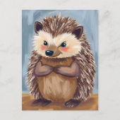 Harold the Hedgehog | Cute Animal Watercolor ポストカード (正面)