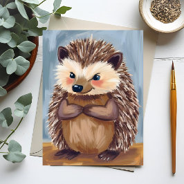 Harold the Hedgehog | Cute Animal Watercolor Card