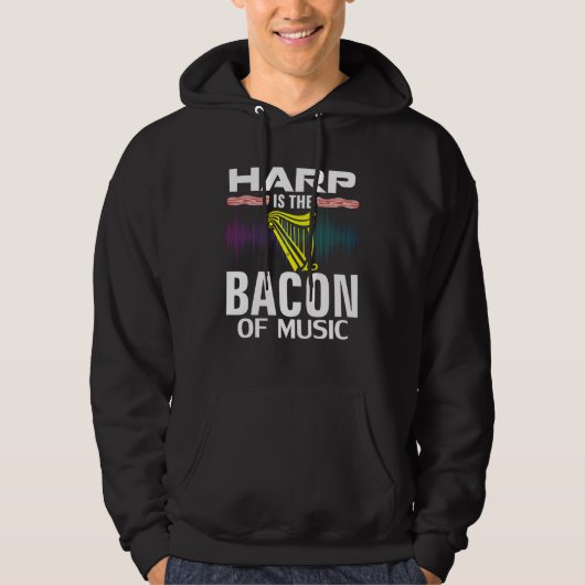 Harp is the Bacon Of Music Orchestra Player パーカ (正面)