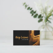 Harp Lessons Music Business Card 名刺 (スタンド正面)