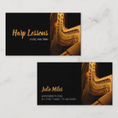 Harp Lessons Music Business Card 名刺 (正面/裏面)