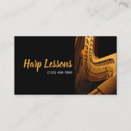 Harp Lessons Music Business Card 名刺