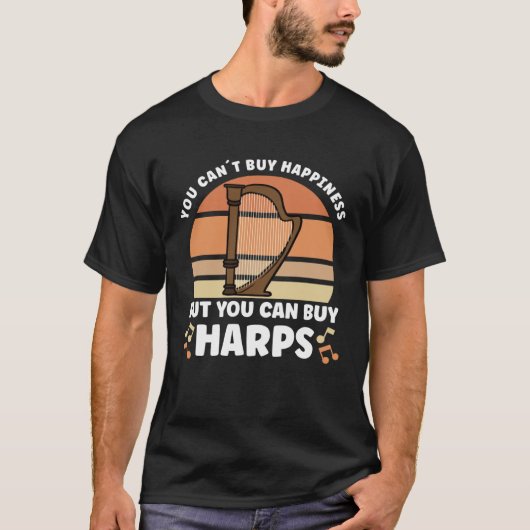 Harp Music Instrument Harp Teacher Tシャツ (正面)