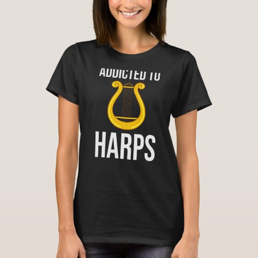 Harp Music Instrument Player Beginner Lesson   Tシャツ (正面)