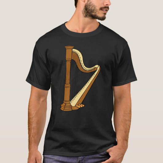 Harp Player Harpist Music Tシャツ (正面)