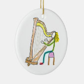 Harp Playing Stickman セラミックオーナメント (右)