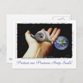 HARP SEAL Earth Dayはがき ポストカード (正面/裏面)